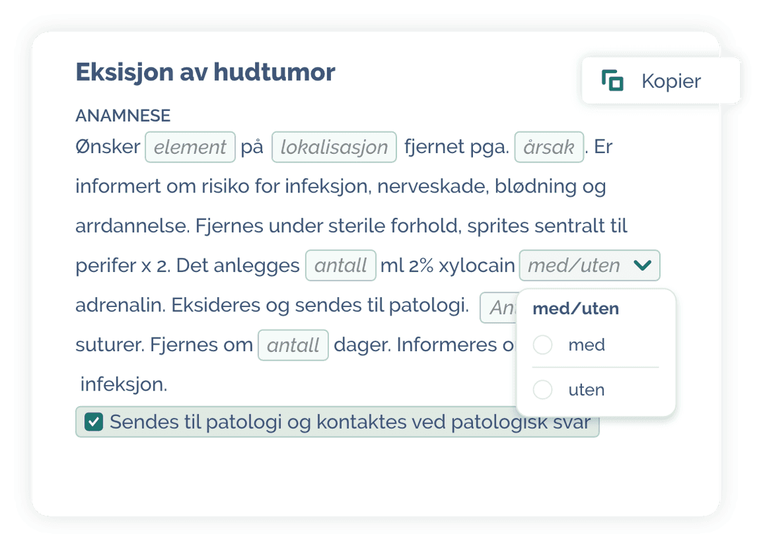 Eksisjon eksempel